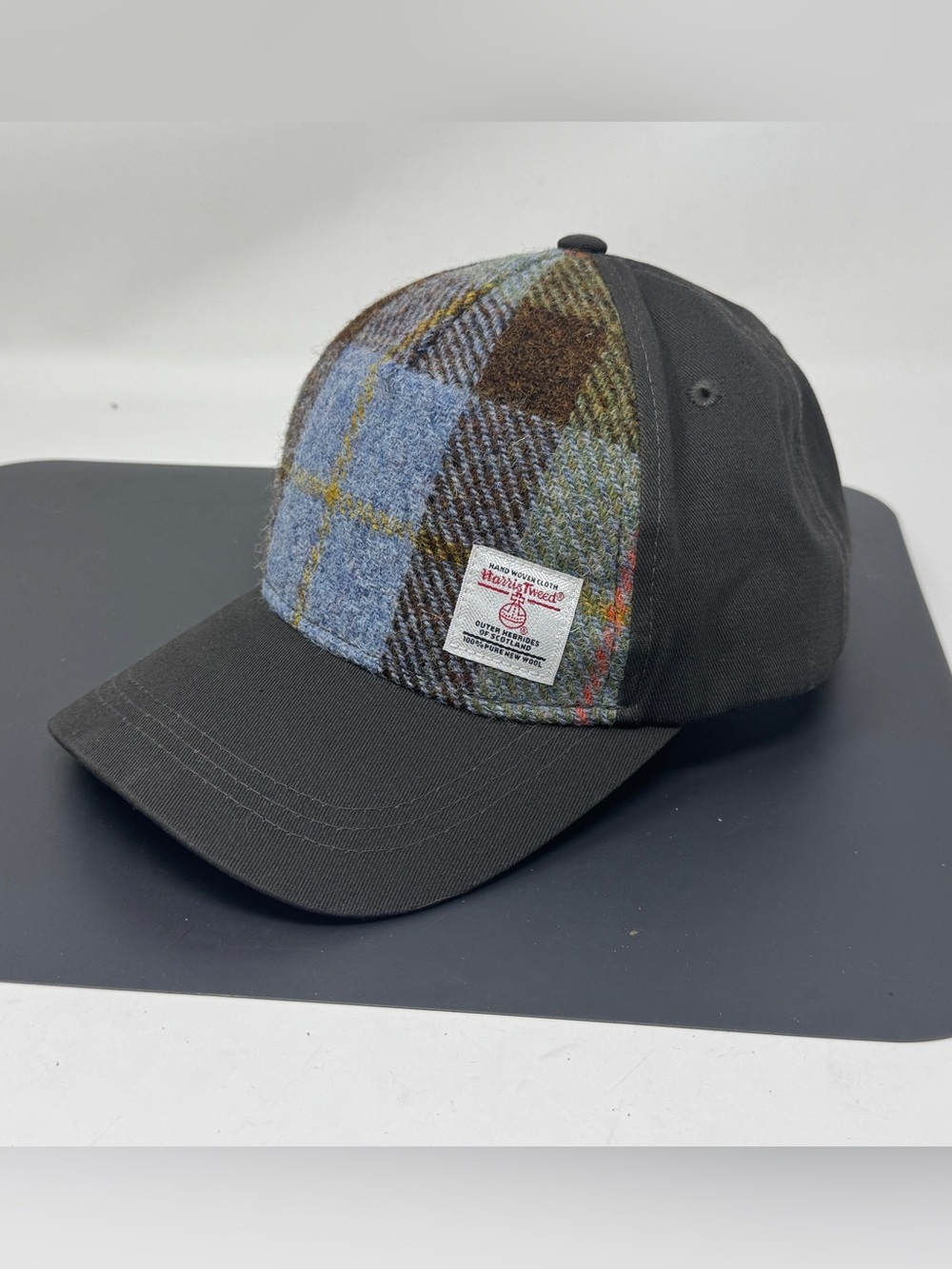 Harris Tweed Wool Plaid Baseball Cap Hat Glenn Appin of Scotland Adjustable